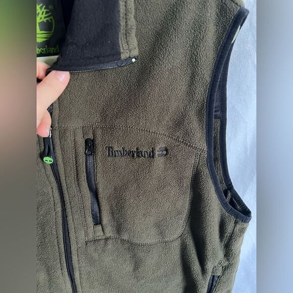 Timberland Fleece Full Zip Up Sleeveless Vest Size M - Picture 3 of 6